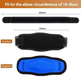 Unnderwiss 2 pièces coudiere attelle coude Conçu pour les joueurs de tennis et les golfeurs, avec un coussin de compression c