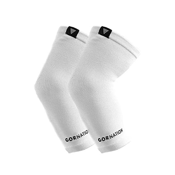 GORNATION Coudières de Maintien - Bandages Élastiques pour Homme et Femme - Elbow Sleeves pour Street Workout, Bodybuilding, 