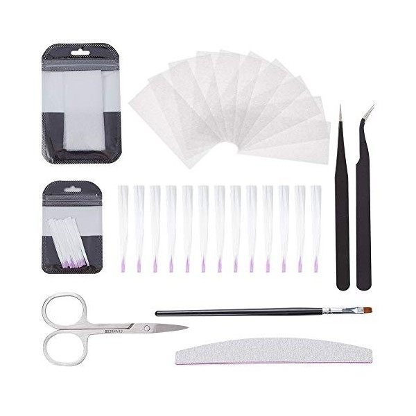 NICENEEDED 65 Pièces Kit Extension Ongle Fiberglas Extension DOngle En Fibre De Soie Faux Ongles Conseils Et Extension DOng