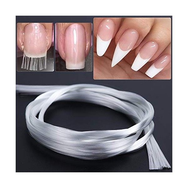 Soie en fibre de verre pour ongles rapide extension Form acrylique Conseils Nail Art manucure ongles outil en fibre de verre 