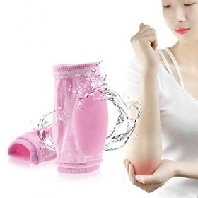 QoFina Coudières en Gel, Manchons de coude en Gel de Silicone Couverture de Protection de coude Respirante Protecteur de coud