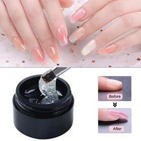 Hamaio Gel Réparateur pour Ongles Fissuré, Réparation des Ongles Fissurés Gel Colle, Nail Repair Fibre De Verre Extension Ong