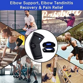 WERPOWER Elbow Brace with Strap for Tendonitis 2 Pack, Tennis Elbow Compression Sleeves, Golf Elbow…