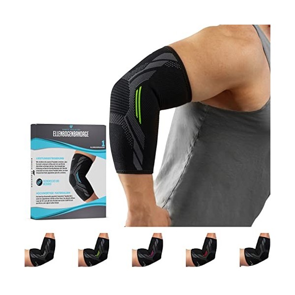 KINETIC EVOLUTION Bandage de coude pour homme et femme, stabilise et soutient les articulations et les muscles, compression s