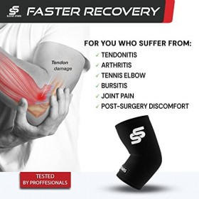 Manchette Bras Pour la Protection Coude en cas de Tendinite, d’Arthrite, de Bursite, pour les Joueurs de Tennis, de Golf – Co