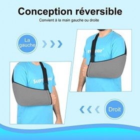supregear Écharpe de Bras Immobilisateur Dépaule, Support de Coiffe des Rotateurs Léger Réglable pour Blessure À Lépaule, S
