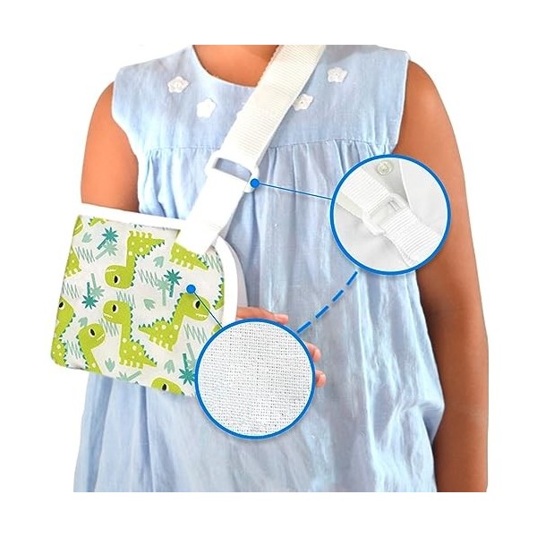 Mobiclinic ®, Attelle Bras Enfant, Taille S, 100% Coton, Marque Européenne, Echarpe Médicale Enfant, Sangle Réglable, Echarpe