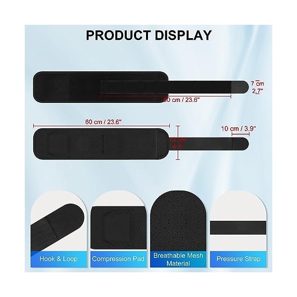 supregear Bracelet de Compression pour Tendinite et Triceps, Manchon de Compression pour Détresses Musculaires Soutien de Com