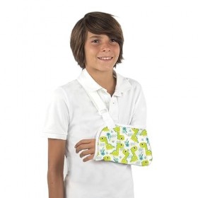 Mobiclinic®, Attelle Bras Enfant, Taille M, 100% Coton, Marque Européenne, Echarpe Médicale Enfant, Sangle Réglable, Echarpe 
