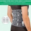 HONGJING Back Brace pour soulager les douleurs lombaires avec 7 supports, ceinture de soutien lombaire pour le levage de char