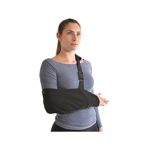 Sportherapy Orthèse Bras Droite/Gauche avec Bande Réglable| Maintien du Bras | Echarpe de Bras Orthopédique Respirante et Hyp