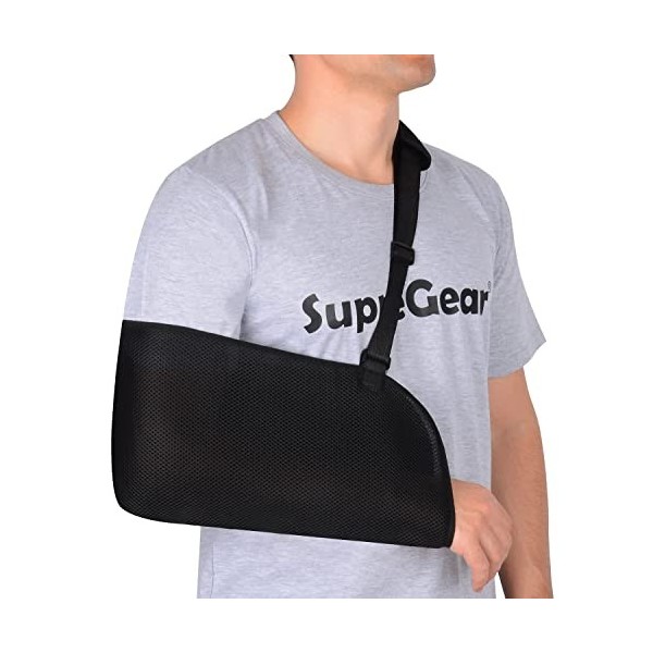 supregear Écharpe de Bras, Sangle de Bras Dimmobilisation Dépaule en Maille Réglable pour Douche Support Respirant pour Épa