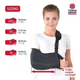 TOROS-GROUP Immobilisateur dépaule et de poignet Sling Bandoulière légère - Noir - Small