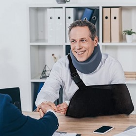 Mobiclinic, Echarpe d’Immobilisation du Bras, Filet 3D, Respirant, Taille unique, Marque Européenne, Sangle Réglable, Avant-b