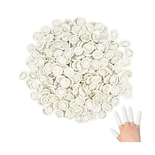 500pcs Cubiertas de Látex Dedales de Látex Protegetor Protegen de la Estática Manga dedo,Desechable Cubiertas Protectora para