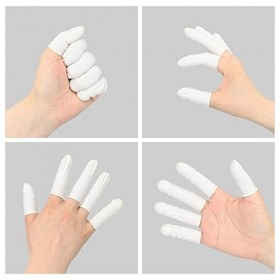 500pcs Cubiertas de Látex Dedales de Látex Protegetor Protegen de la Estática Manga dedo,Desechable Cubiertas Protectora para