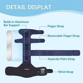 joingood Attelle de doigt, Attelle réglable à 2 doigts, Support de doigt en métal pour doigt cassé, entorse, blessure au mail