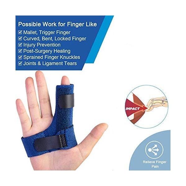 Attelle de Doigt de Déclenchement, Attelle Réglable de Doigt pour doigt déformation et fractured cassé Finger Knuckle， pour s