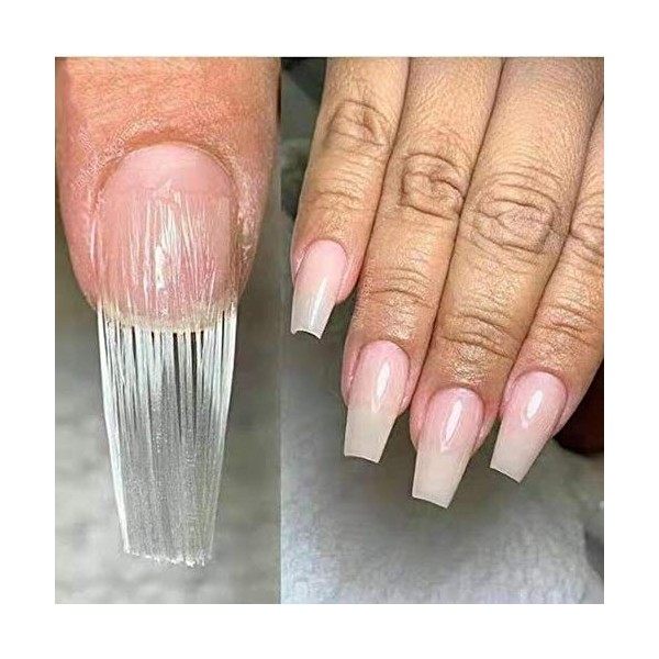 SHUAIGUO 10pcs / Pack Fibre de Verre pour Ongles Extension Acrylique Conseils manucure Salon