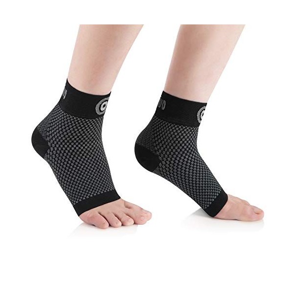 CAMBIVO Chevillere Entorse 2 Paires, Chaussettes de Compression Femme Homme, Chevillere Sport, Bas Contention pour Running, F