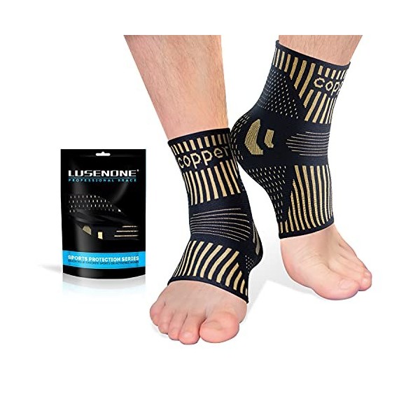 Chevillère en cuivre pour homme et femme paire , meilleures chaussettes de compression pour fasciite plantaire, entorse de l