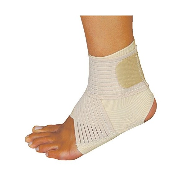 MANIFATTURA BERNINA Saniform 2036 Taille 3 - Chevillère élastique Bandage Cheville de Tendon dAchille réglable avec Sangle