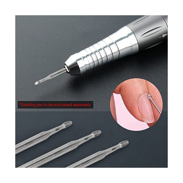 Ensemble de Forets à Ongles en Céramique Fixation pour Perceuse à Ongles Coupe Diamant Limes à Ongles Corps de Meulage pour P