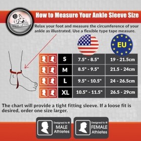 Cheville Manchettes de compression 1 paire – Support pour la guérison et la prévention des Large 