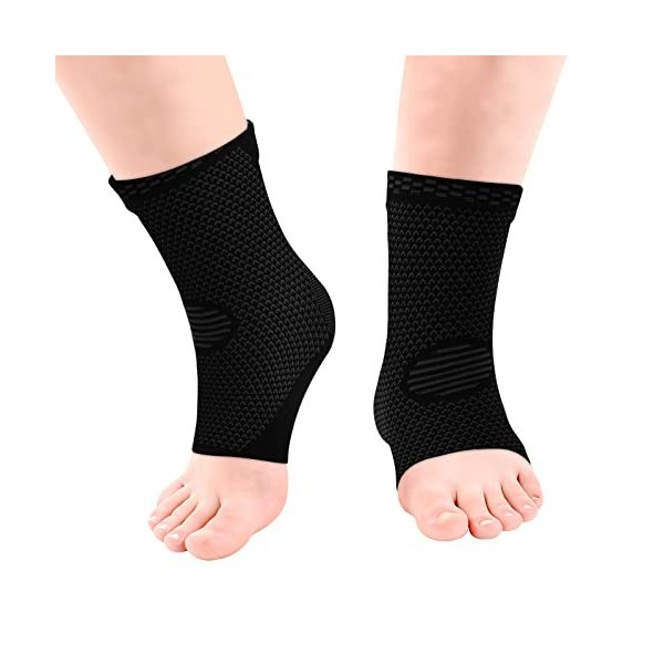 Daelesr 1 Paire Chevillere Maintien Sport, Support Cheville Ankle Support Brace Nylon, Chevillere Entorse Antibactérien élast