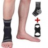 MILAIUN Chevillere Entorse, 1 Paire Attelle Cheville Entorse pour Homme Femme, Antidérapant Compression Chevillère pour Ligam