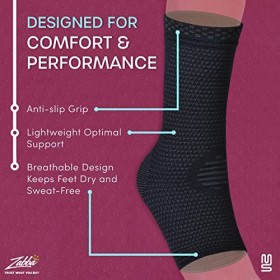 Modetro Sports Bandage de compression à la cheville avec sangle libre, support du tendon pour endommager les ligaments Moyen 