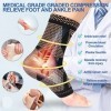 Chevillère de compression infusée de cuivre pour homme et femme, pour soulager la douleur du pied, la fasciite plantaire, la 