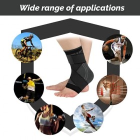 KOEMCY 1 Paire Attelle Cheville Sport, Chevillere Entorse, Chevillère, Soutien du Tendinite Tendon Achille et Fasciite Planta