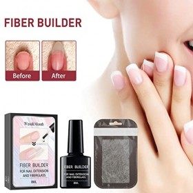 LOVOICE Kit dongles en Fibre de Verre - Colle pour Ongles en Fibre de Verre de Soie - Kit dongles avec Fibre de Verre de So