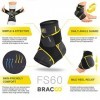 Bracoo FS60 Paire de bandages de cheville réglables pour protection de la cheville et de la cheville respirante pour homme et