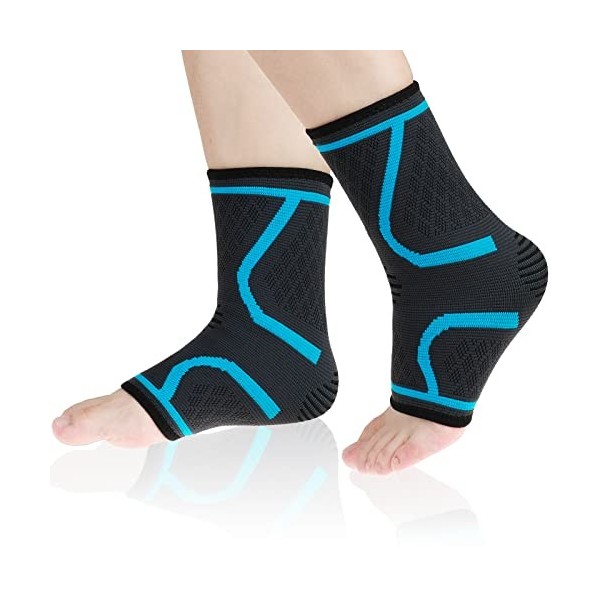 Molsdon 1 paire de chevillères pour fasciite plantaire, chaussettes de compression pour le sport, larthrite, le soulagement 