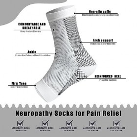 Kseyic Chaussettes pour neuropathie, nano-chaussettes pour neuropathie, chaussettes de compression, chaussettes pour bandage 