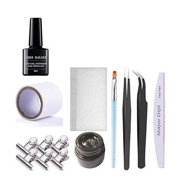 Kit De Gel Dextension En Fibre De Verre, Outil De Salon En Acrylique Acrylique Pour Fibre De Verre Ongles En Gel Dextension