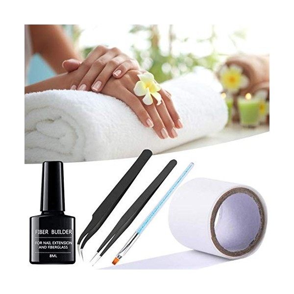 Kit De Gel Dextension En Fibre De Verre, Outil De Salon En Acrylique Acrylique Pour Fibre De Verre Ongles En Gel Dextension