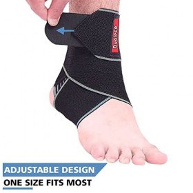 Dualeco Réglable Chevillere 1 Pièce, Attelle Cheville Sport/Football/Running, Chevilliere De Maintien Ligamentaire, Strapping