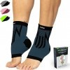 2 Pack Chevillères Homme & Femme - Manchon de Compression Cheville pour Running, Football, Basket & Sports - Chevillière Ento