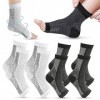 NHYDZSZ 4 Paires Attelle Cheville,Sport AntidéRapant Compression ChevillèRe,Soutien Du Tendinite Tendon Achille Et Fasciite P