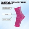 HRGOYY 4 Paires Chaussettes De Compression, Chaussettes Running,Chaussettes De Compression OrthopéDiques Pour LArthrite, Les