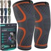 MODVEL 2 pack Genouillère de compression pour hommes/femmes, Attelle Support de genou pour la course à pied, médicale pour le