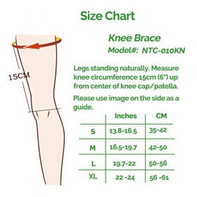NEOtech Care Genouillère de marque RÉGLABLE - Protège genou pour gym, sport, musculation - Légère, élastique et respirante - 