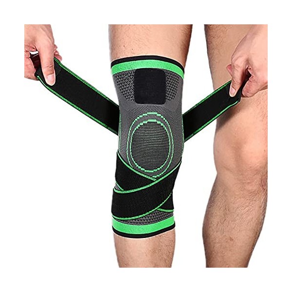 NuCamper Genouillère pour la douleur arthritique, manchon de compression réglable pour hommes, femmes, soulagement de la doul