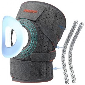 PROIRON Genouillère Sport Genouillère Régable, Genouillère Rotulienne et Ligamentaire avec Stabilisateur à ressort flexible G