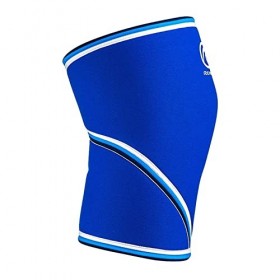 Rehband Bandage de genou Rx Original V, 1 pièce ou 1 paire, support de genou 7mm, manchon de genou, Couleur:Bleu, Taille:M