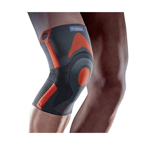 Thuasne Sport - Genouillère Rotulienne Renforcée -Tendinopathie, Instabilité Rotulienne Légère - Tricot Compressif - Indice d