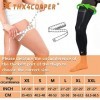 Thx4COPPER Genouillère Compression Longueur Jambe Entière Manchons pour Support Cuisse, Genou, Mollet, Jambiere Cycliste Anti